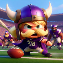Load image into Gallery viewer, Diamond Painting - Full Round - Minnesota Vikings football (30*30CM)
