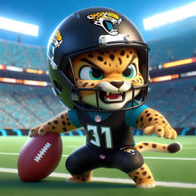 Load image into Gallery viewer, Diamond Painting - Full Round - Jacksonville Jaguars football (30*30CM)

