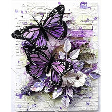 Load image into Gallery viewer, 6pcs Round Diamond Painting Set - Flower butterfly (30*40CM)
