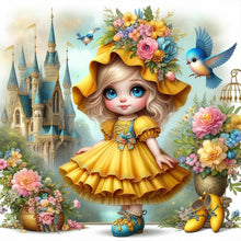 Load image into Gallery viewer, Diamond Painting - Full Round - Princess girl (30*30CM)
