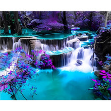Load image into Gallery viewer, 6pcs Round Diamond Painting Set - Beautiful scenery (40*30CM)
