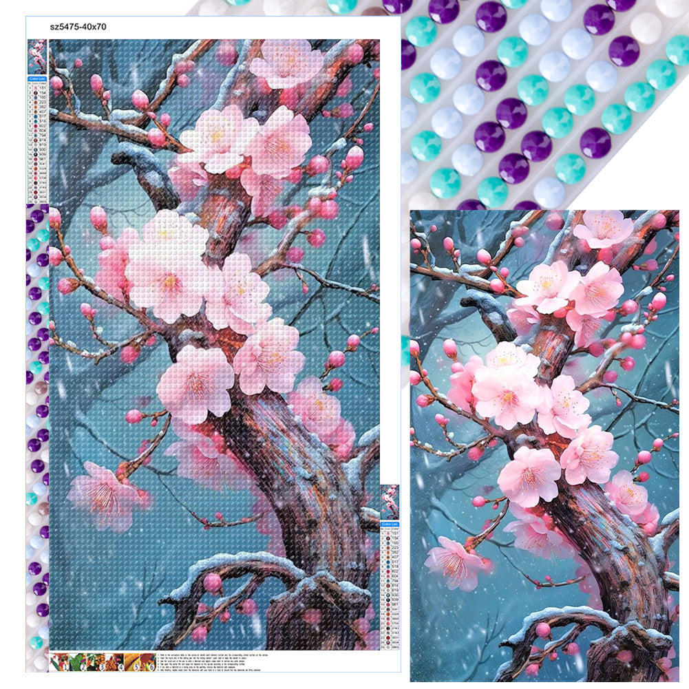 Diamond Painting - Full Round - Ice and snow plum blossom (40*70CM)