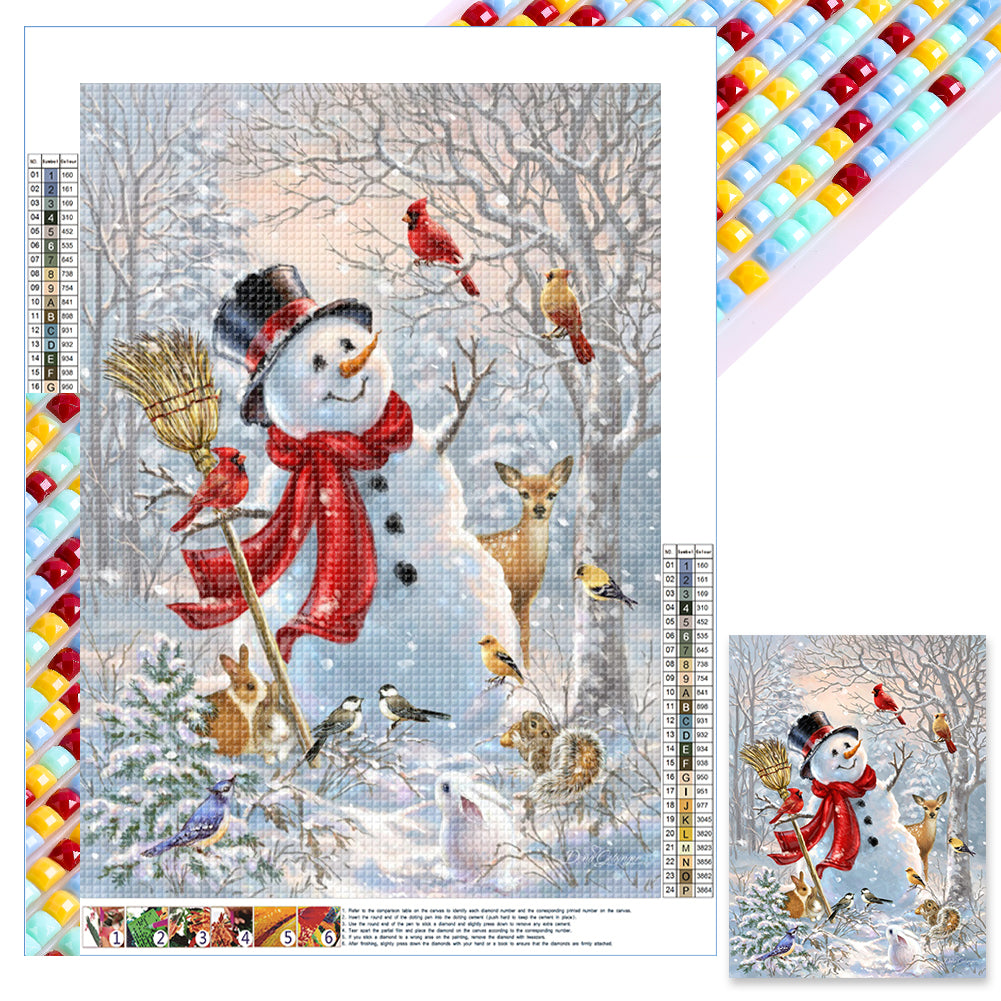 Diamond Painting - Full Square - Snowman (30*40CM)