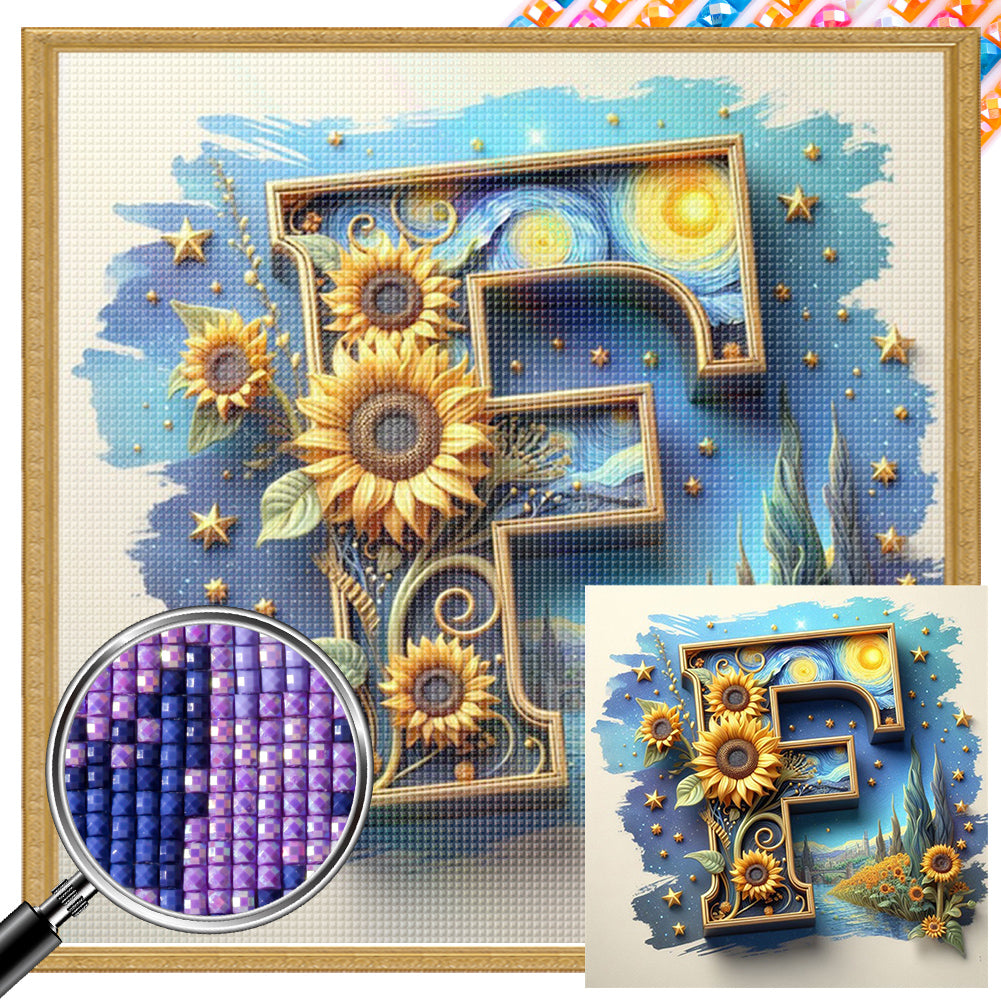 AB Diamond Painting - Full Square - Van Gogh letters (30*30CM)