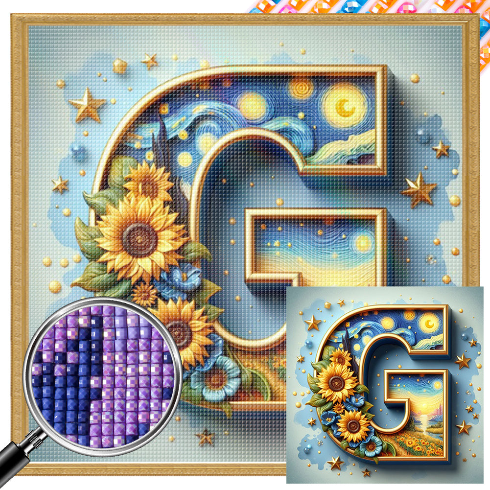 AB Diamond Painting - Full Square - Van Gogh letters (30*30CM)