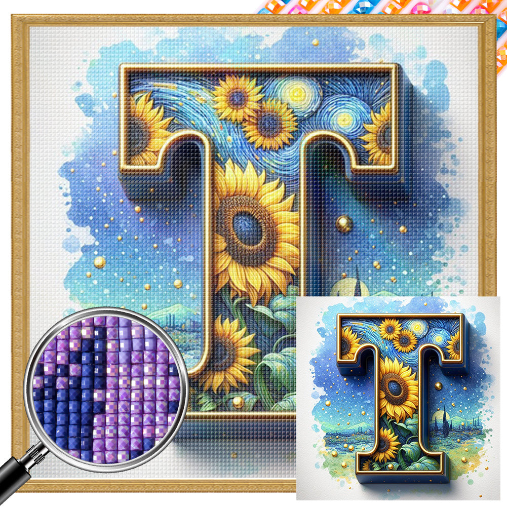 AB Diamond Painting - Full Square - Van Gogh letters (30*30CM)