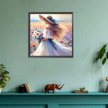 Load image into Gallery viewer, Diamond Painting - Full Round - Elegant woman at the seaside (30*30CM)
