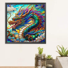 Load image into Gallery viewer, Diamond Painting - Full Round - Dark glass dragon (30*30CM)
