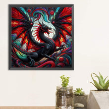 Load image into Gallery viewer, Diamond Painting - Full Round - Dark glass dragon (30*30CM)

