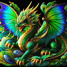 Load image into Gallery viewer, Diamond Painting - Full Round - Dark glass dragon (30*30CM)
