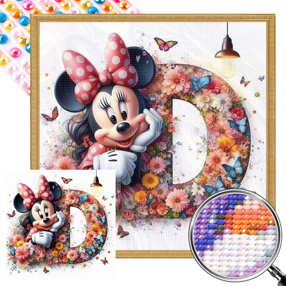 AB Diamond Painting - Full Round - Mickey and Minnie (30*30CM)