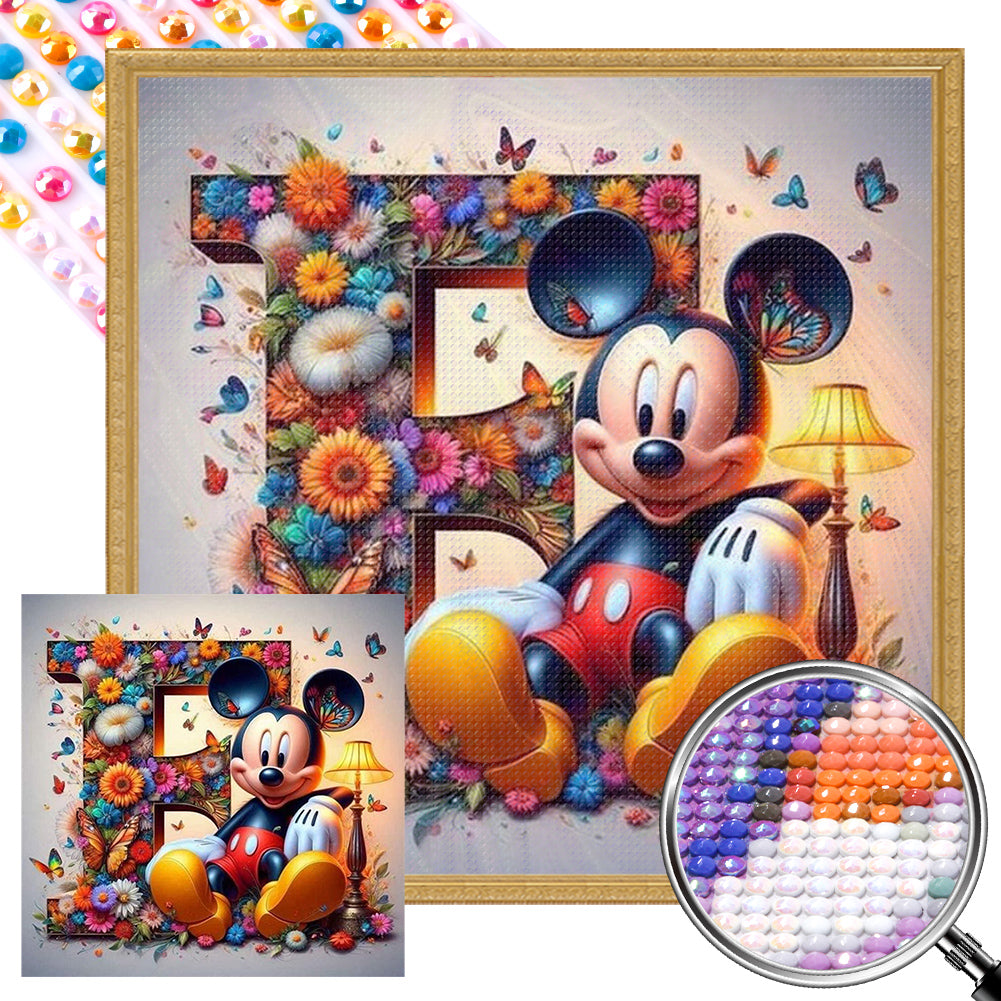 AB Diamond Painting - Full Round - Mickey and Minnie (30*30CM)