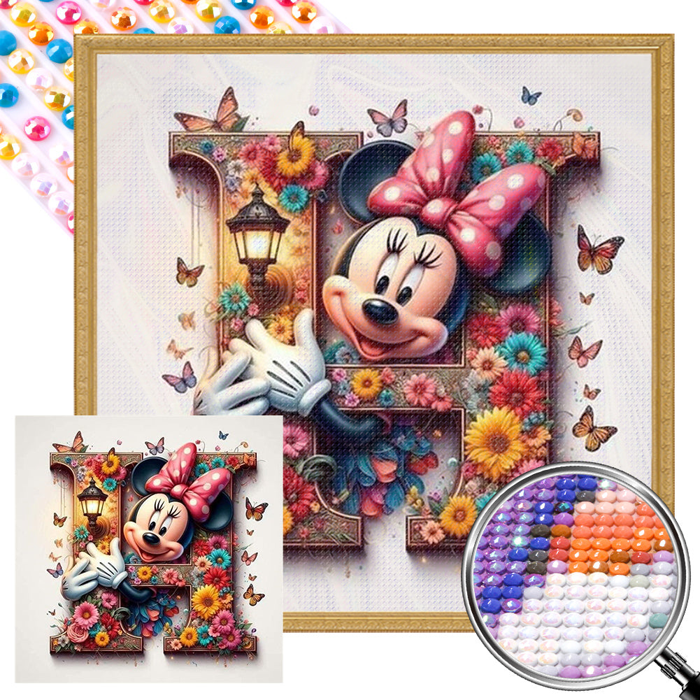 AB Diamond Painting - Full Round - Mickey and Minnie (30*30CM)