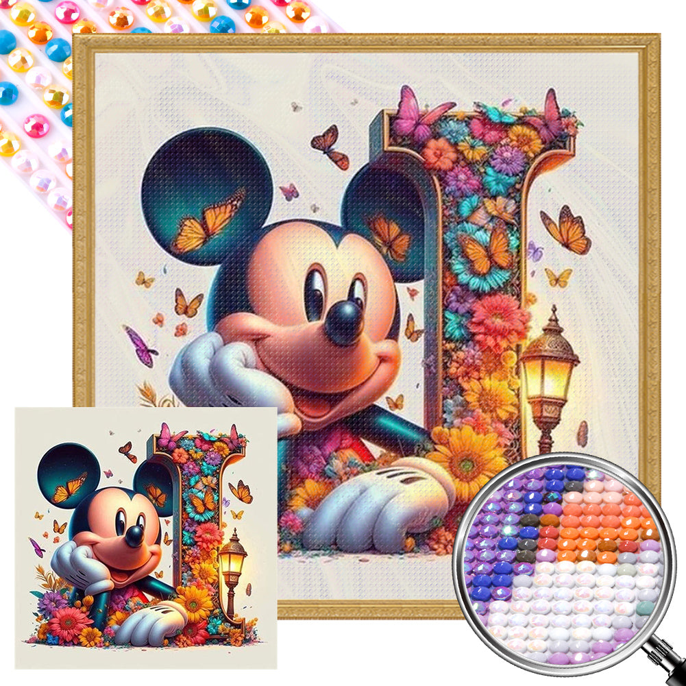 AB Diamond Painting - Full Round - Mickey and Minnie (30*30CM)