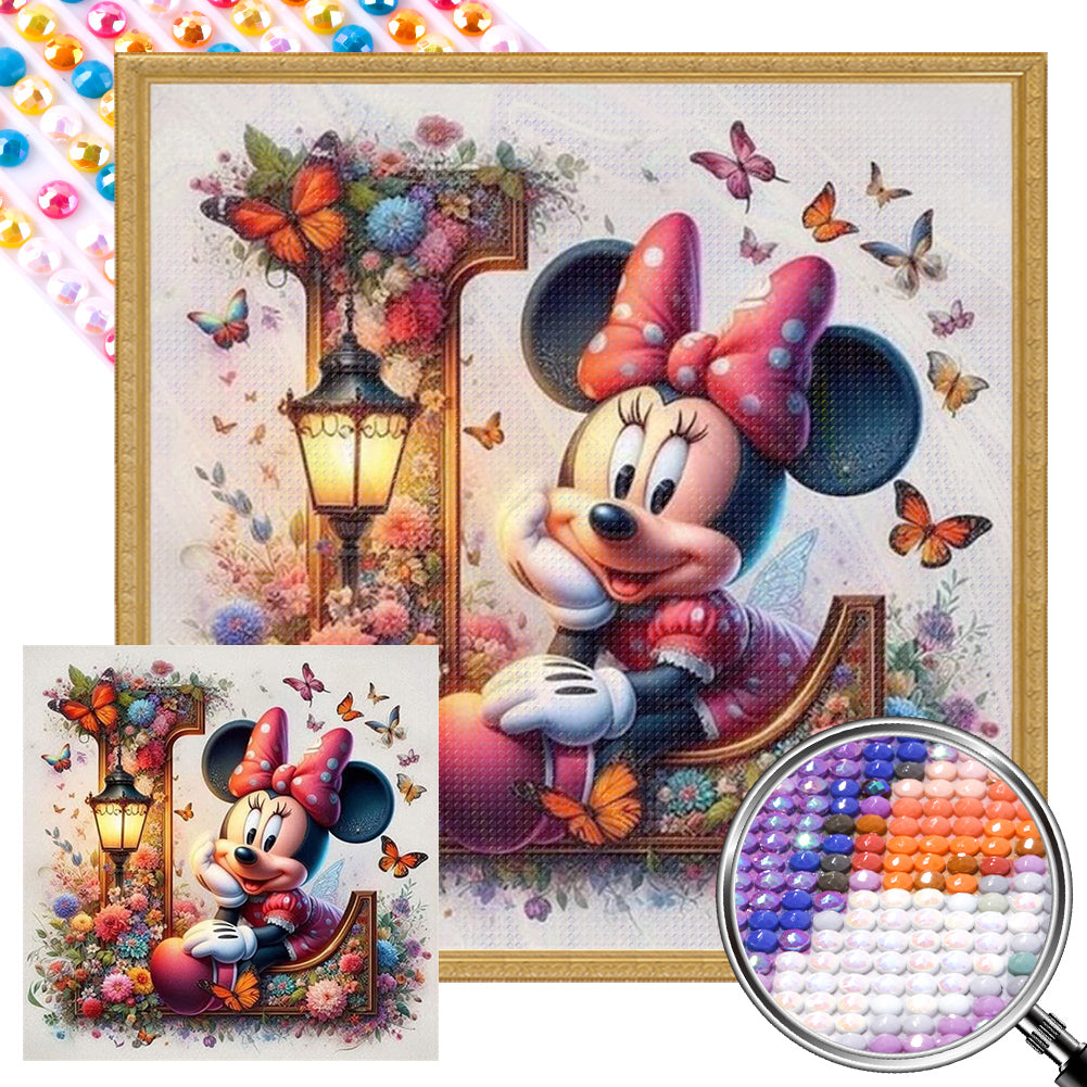 AB Diamond Painting - Full Round - Mickey and Minnie (30*30CM)