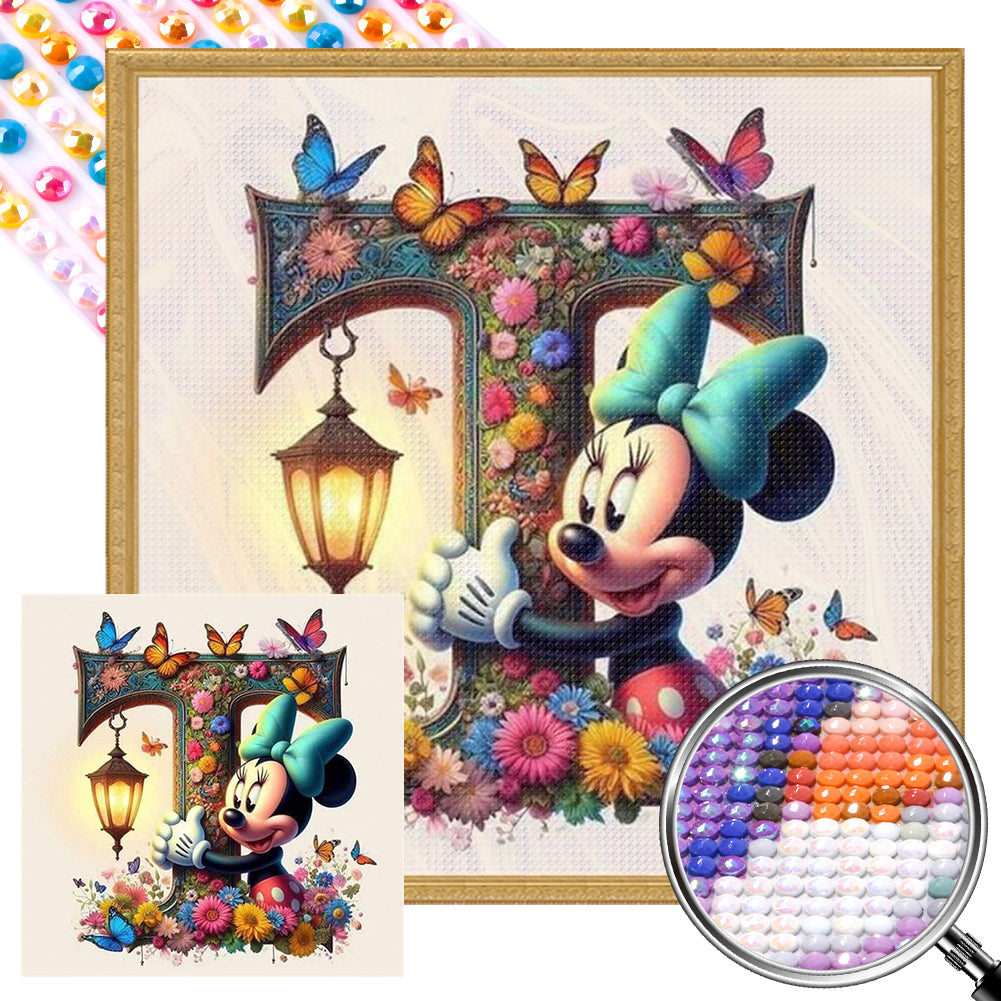 AB Diamond Painting - Full Round - Mickey and Minnie (30*30CM)