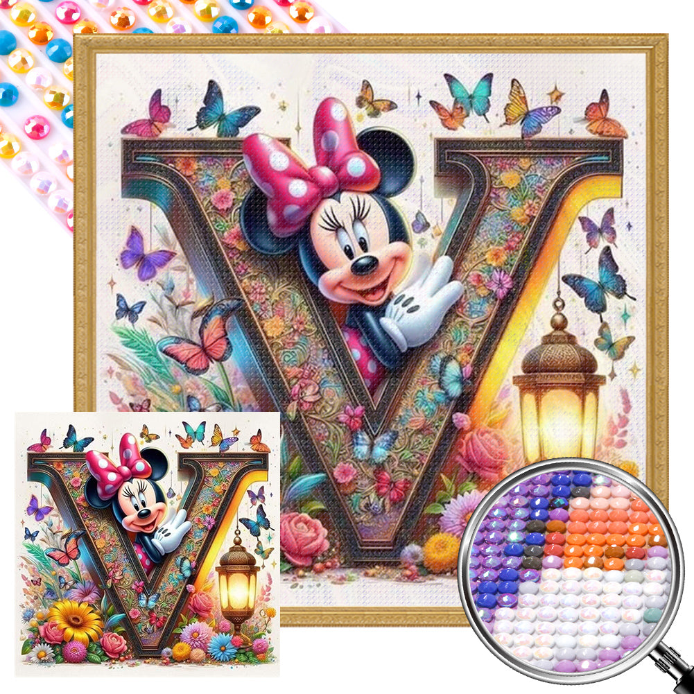 AB Diamond Painting - Full Round - Mickey and Minnie (30*30CM)