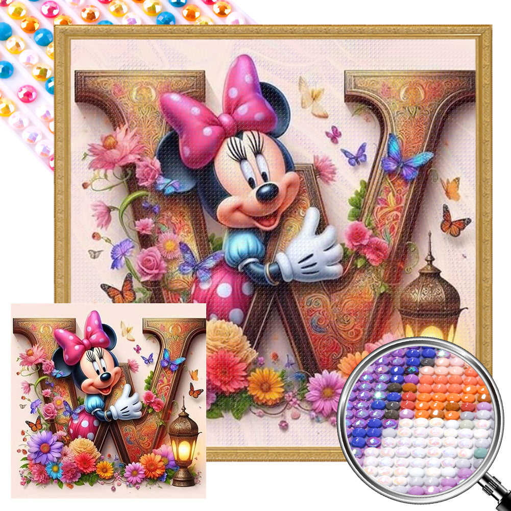 AB Diamond Painting - Full Round - Mickey and Minnie (30*30CM)