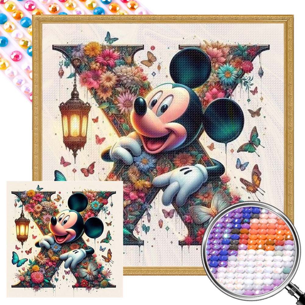 AB Diamond Painting - Full Round - Mickey and Minnie (30*30CM)