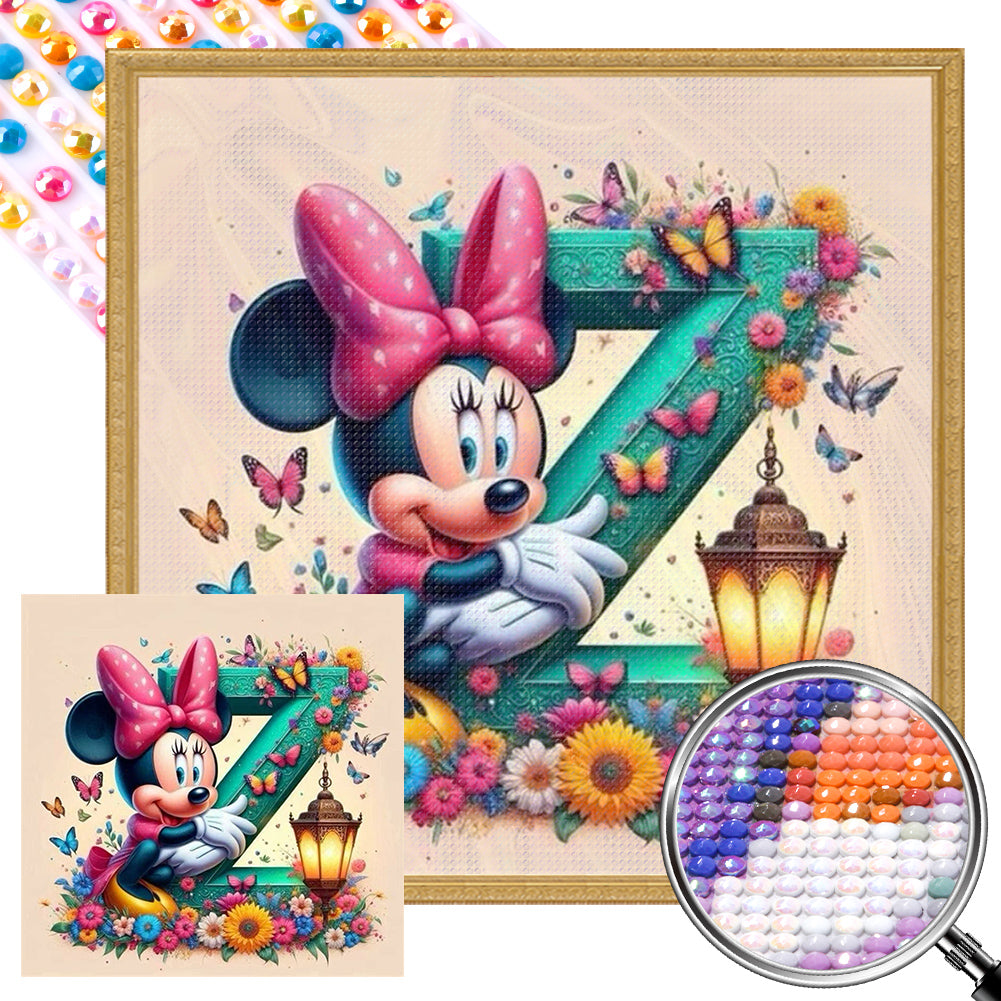 AB Diamond Painting - Full Round - Mickey and Minnie (30*30CM)