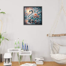 Load image into Gallery viewer, Diamond Painting - Partial Special Shaped - Swan (30*30CM)
