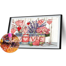 Load image into Gallery viewer, Diamond Painting - Full Round - Heart-shaped flower pot (50*30CM)
