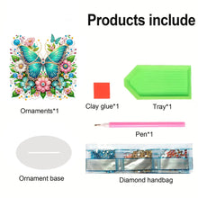 Load image into Gallery viewer, Acrylic Special Shaped Butterfly Flower Desktop Diamond Art Kits for Home Office
