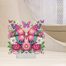 Load image into Gallery viewer, Acrylic Special Shaped Butterfly Flower Desktop Diamond Art Kits for Home Office
