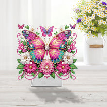 Load image into Gallery viewer, Acrylic Special Shaped Butterfly Flower Desktop Diamond Art Kits for Home Office
