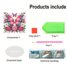 Load image into Gallery viewer, Acrylic Special Shaped Butterfly Flower Desktop Diamond Art Kits for Home Office
