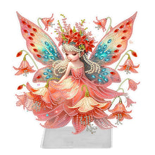 Load image into Gallery viewer, Acrylic Special Shaped Butterfly Fairy Flower Diamond Painting Tabletop Ornament
