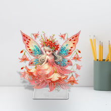 Load image into Gallery viewer, Acrylic Special Shaped Butterfly Fairy Flower Diamond Painting Tabletop Ornament
