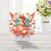 Load image into Gallery viewer, Acrylic Special Shaped Butterfly Fairy Flower Diamond Painting Tabletop Ornament
