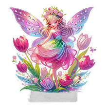 Load image into Gallery viewer, Acrylic Special Shaped Butterfly Fairy Flower Diamond Painting Tabletop Ornament
