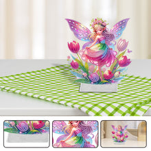 Load image into Gallery viewer, Acrylic Special Shaped Butterfly Fairy Flower Diamond Painting Tabletop Ornament
