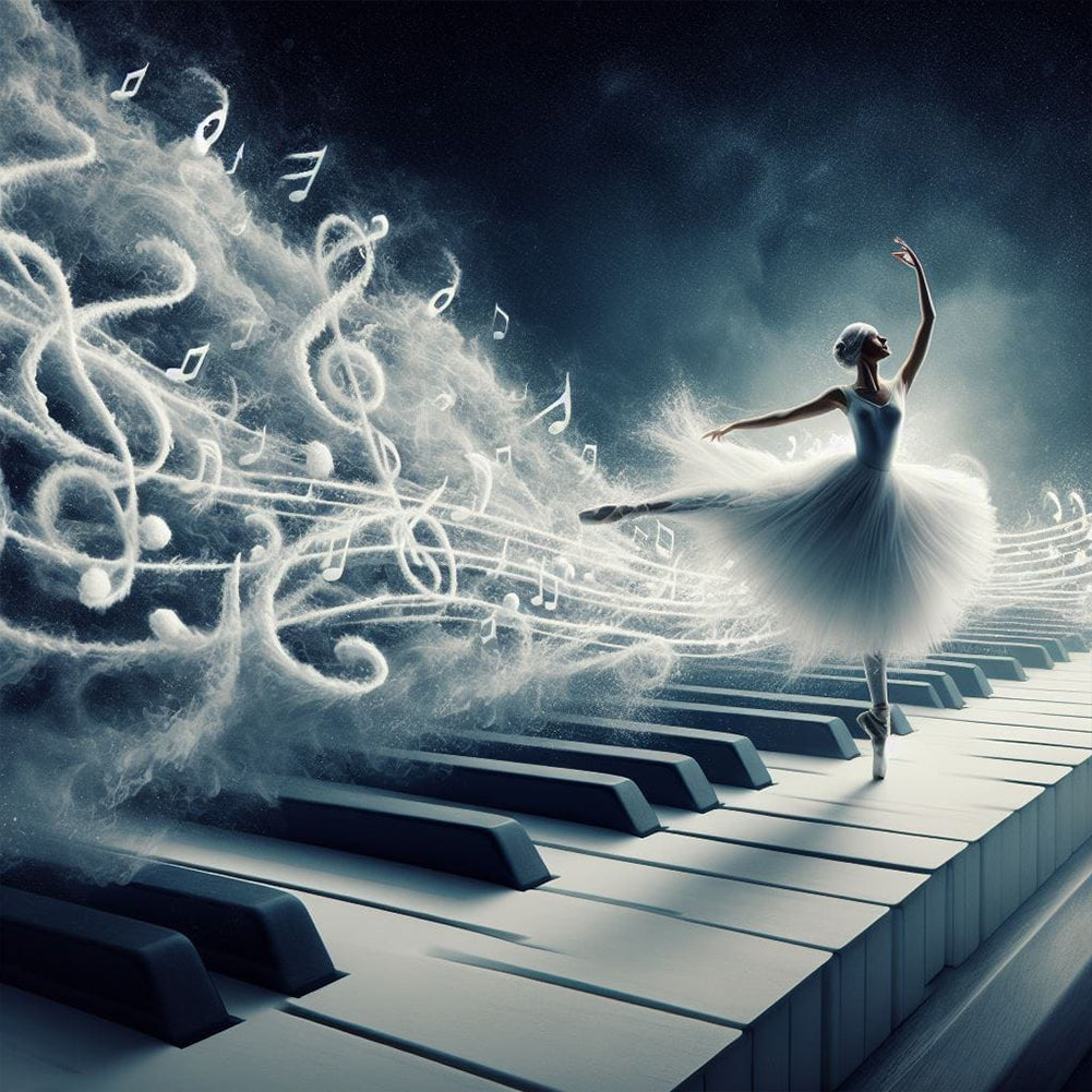 Diamond Painting - Full Round - Piano girl (40*40CM)