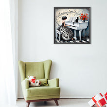 Load image into Gallery viewer, Diamond Painting - Full Round - Piano girl (40*40CM)
