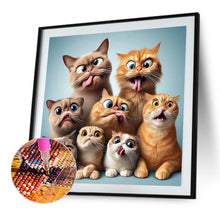 Load image into Gallery viewer, Diamond Painting - Full Square - A group of naughty Cat (40*40CM)
