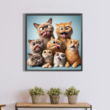 Load image into Gallery viewer, Diamond Painting - Full Square - A group of naughty Cat (40*40CM)
