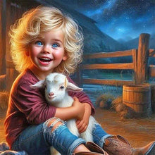 Load image into Gallery viewer, Diamond Painting - Full Round - Farm Child (30*30CM)
