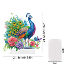 Load image into Gallery viewer, Peacock Acrylic Special Shape Diamond Painting Desktop Decorations for Beginners
