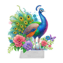 Load image into Gallery viewer, Peacock Acrylic Special Shape Diamond Painting Desktop Decorations for Beginners
