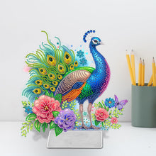 Load image into Gallery viewer, Peacock Acrylic Special Shape Diamond Painting Desktop Decorations for Beginners
