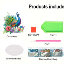 Load image into Gallery viewer, Peacock Acrylic Special Shape Diamond Painting Desktop Decorations for Beginners
