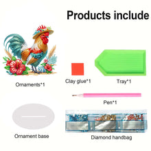 Load image into Gallery viewer, Rooster Acrylic Special Shape Diamond Painting Desktop Ornaments for Home Decor
