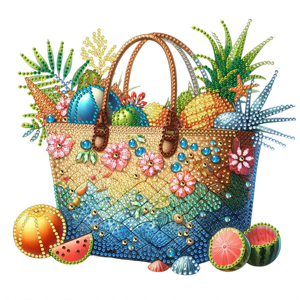 Diamond Painting - Partial Special Shaped - Fruit bag (30*30CM)