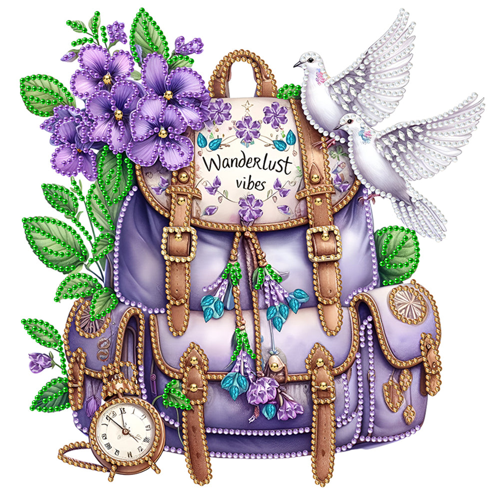 Diamond Painting - Partial Special Shaped - Stray bag (30*30CM)