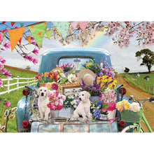 Load image into Gallery viewer, Diamond Painting - Full Square - Dog on truck (45*60CM)
