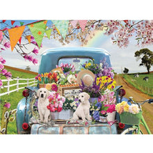 Load image into Gallery viewer, Diamond Painting - Full Square - Dog on truck (45*60CM)
