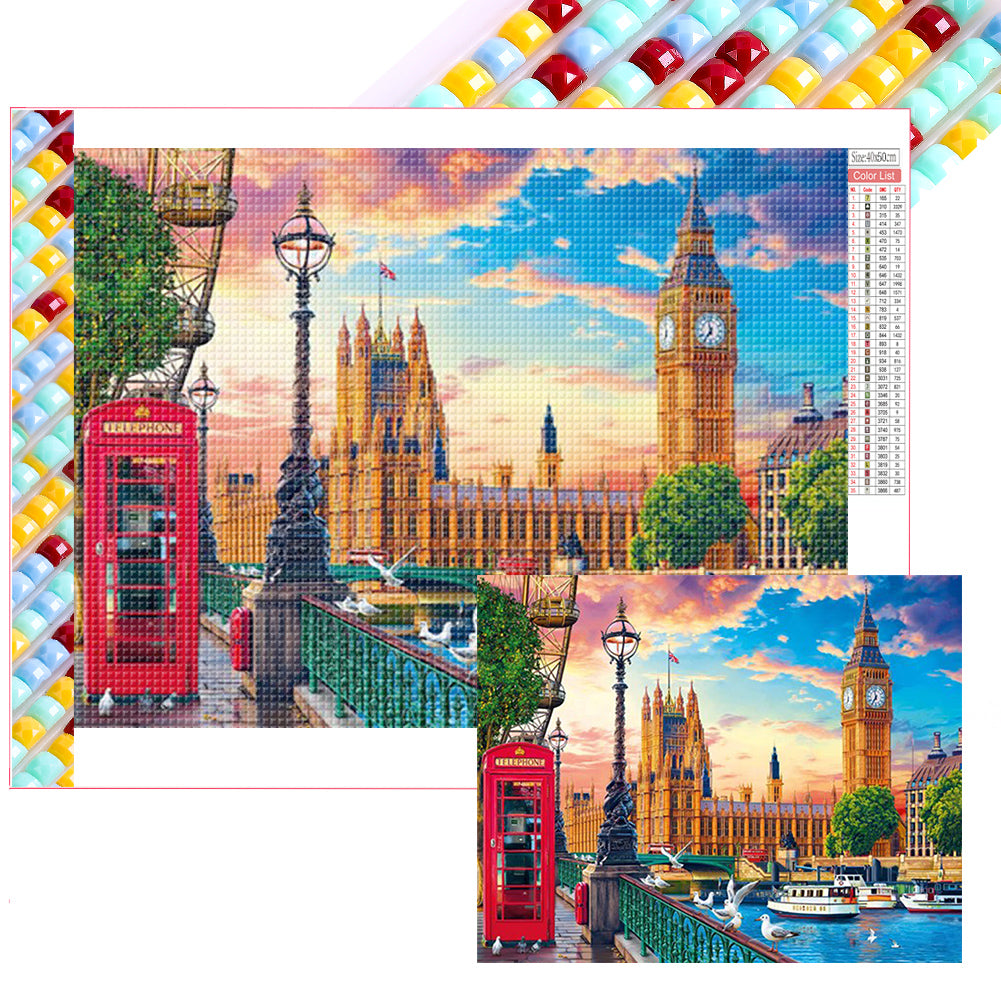 AB Diamond Painting - Full Square - Big Ben (40*40CM)